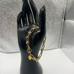 Larissa Loden Gold Tone Bracelet 7.5”